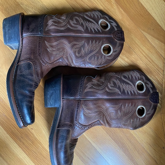 Men's Ariat Leather Western Cowboy Boots 10 D - Picture 6 of 16